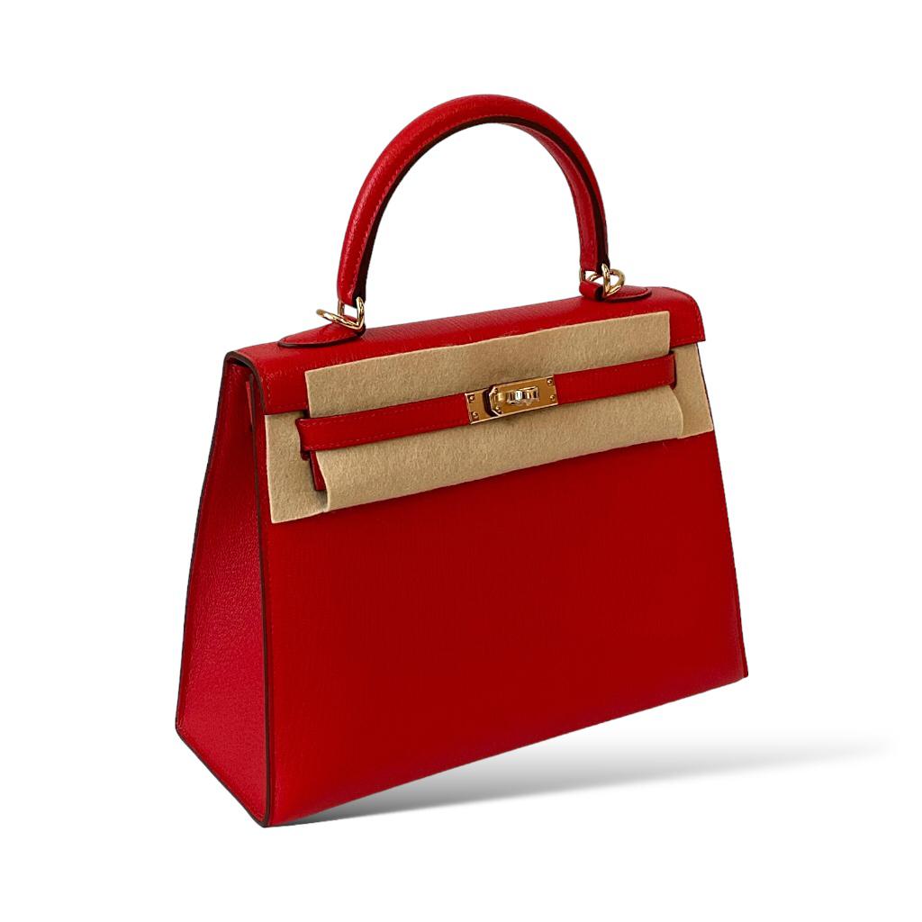 Hermes Kelly 22 Orange Field - Bagistaofficial