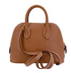 Hermès Bolide Mini Bag In Gold Evercolor Leather With Palladium Hardware