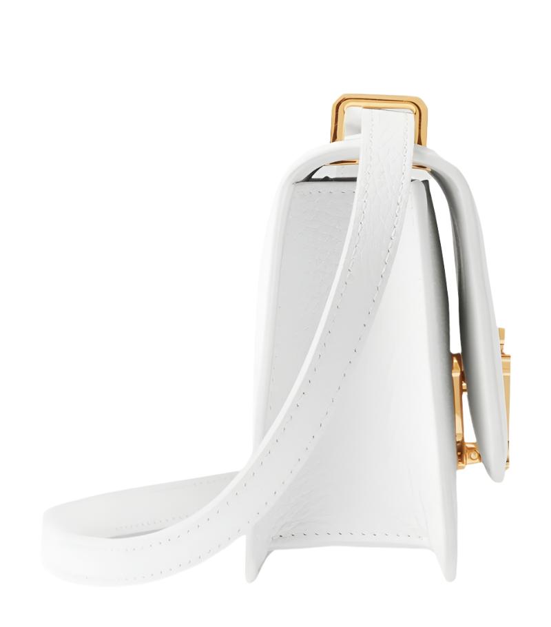 BURBERRY Mini Leather TB Cross-Body Bag "White" - Bagistaofficial