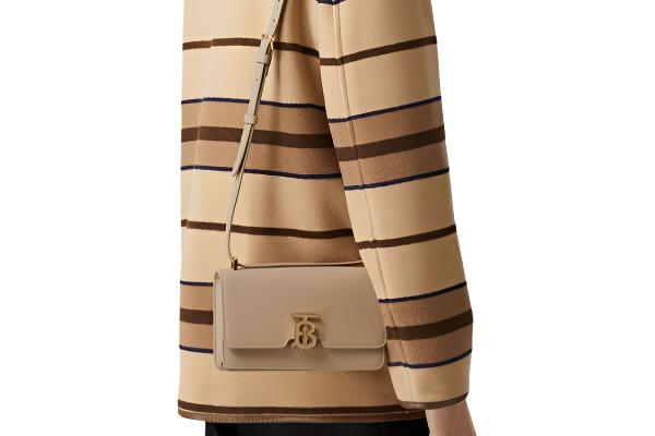 BURBERRY Mini Leather TB Cross-Body Bag "Beige" - Bagistaofficial