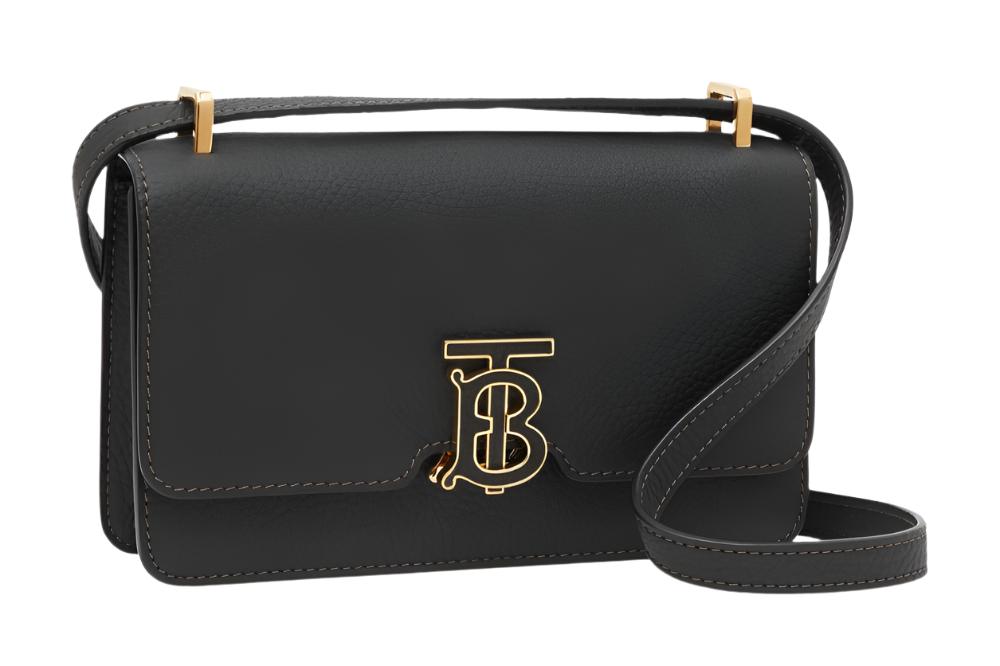 BURBERRY Mini Leather TB Cross-Body Bag "Black" - Bagistaofficial