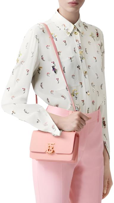 BURBERRY Mini Leather TB Cross-Body Bag "Pink" - Bagistaofficial