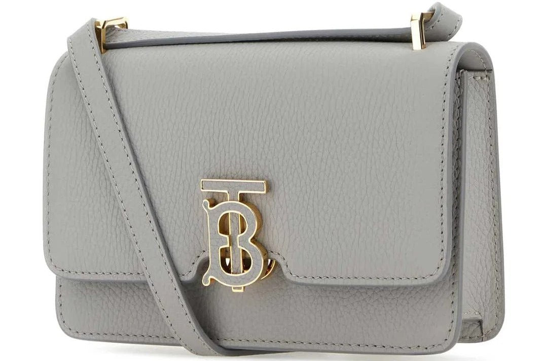 BURBERRY Mini Leather TB Cross-Body Bag "Grey" - Bagistaofficial