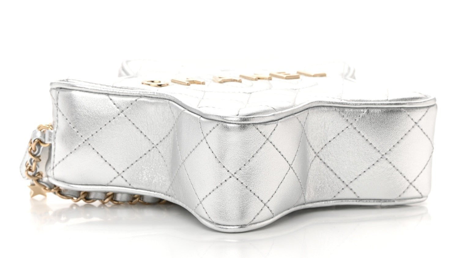 CHANEL Lambskin Quilted Walk of Fame Star Bag "Silver" - Bagistaofficial