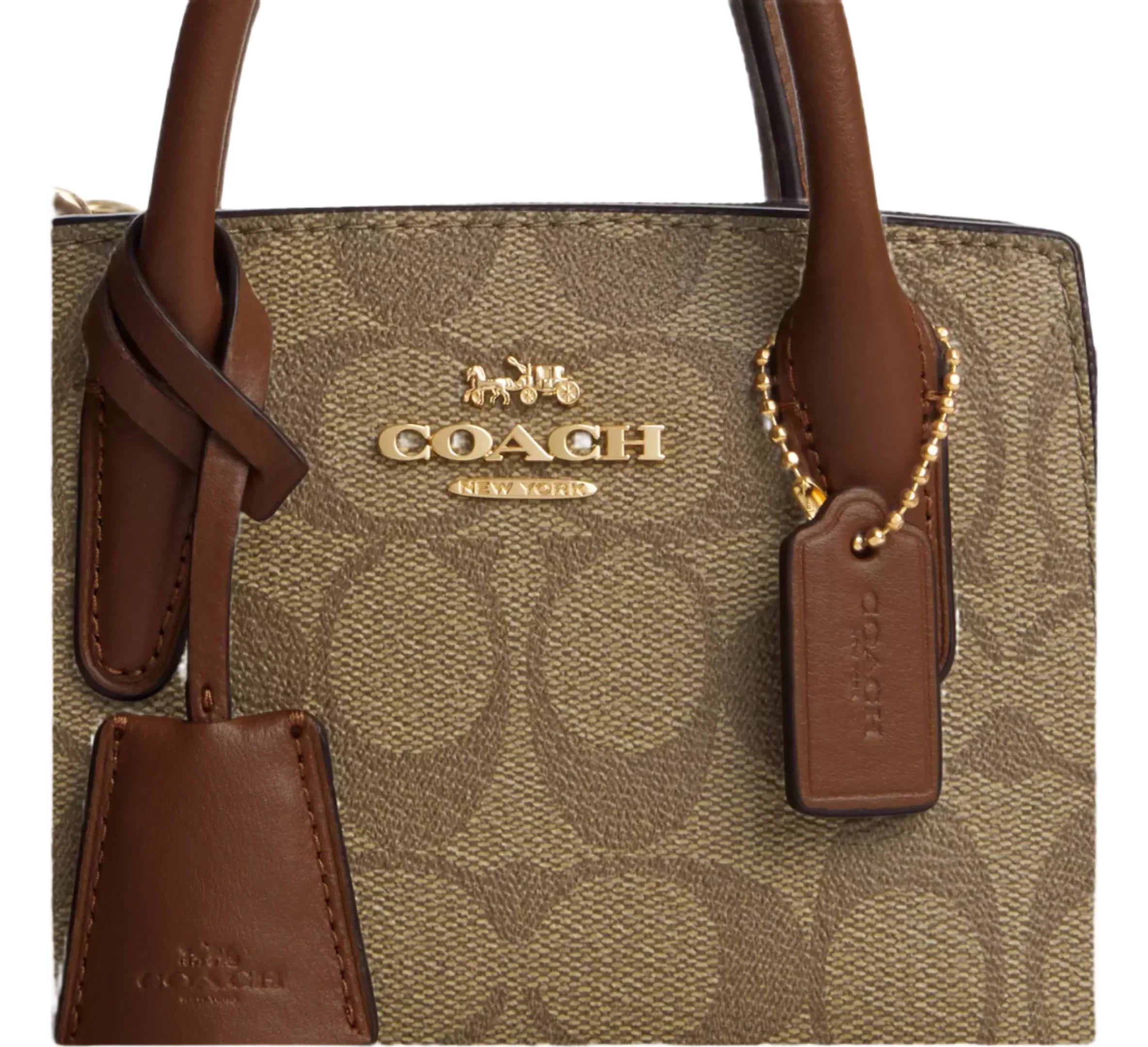 COACH Andrea Mini Carryall In Signature Canvas "Khaki" - Bagistaofficial