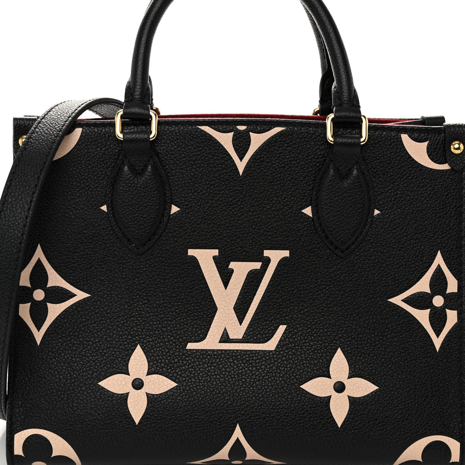 LOUIS VUITTON Empreinte Monogram Giant Onthego PM "Black Beige" - Bagistaofficial