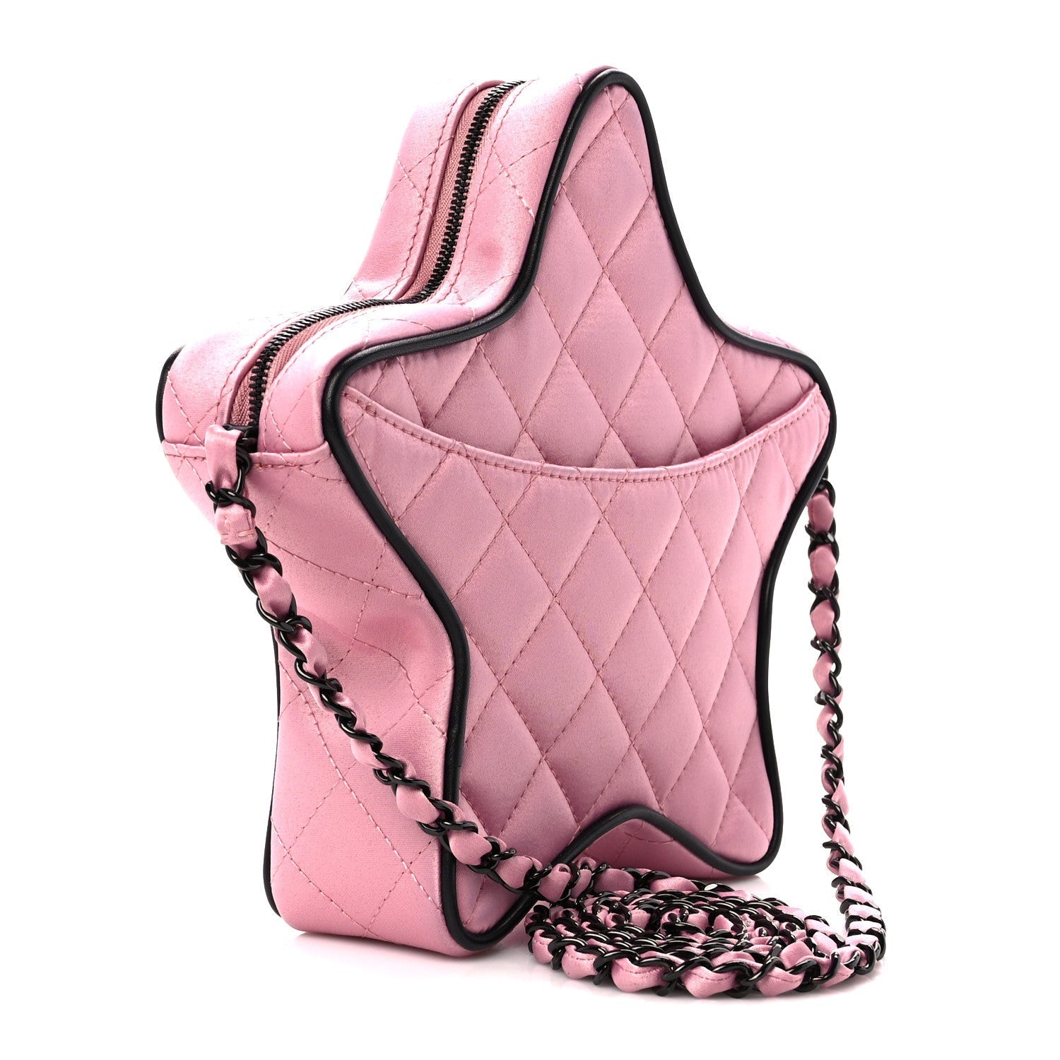 CHANEL Satin Quilted Walk of Fame Star Bag "Pink" - Bagistaofficial