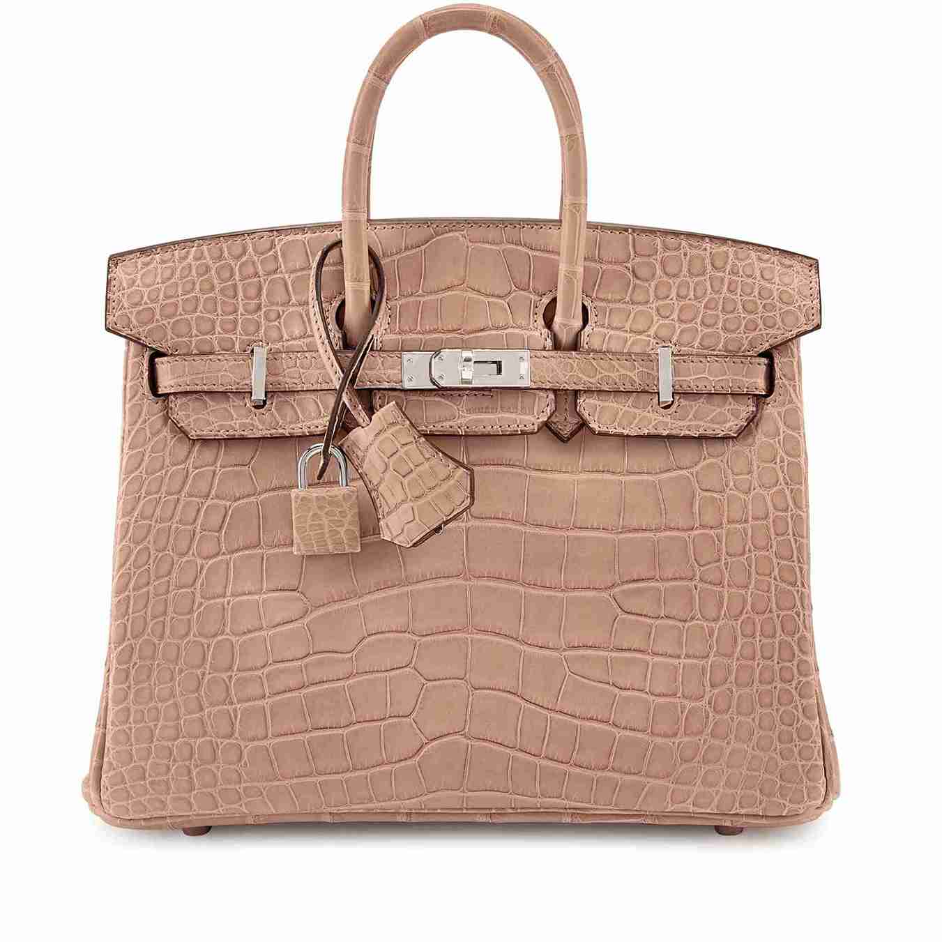Hermes Birkin Red Croc Effect Leather