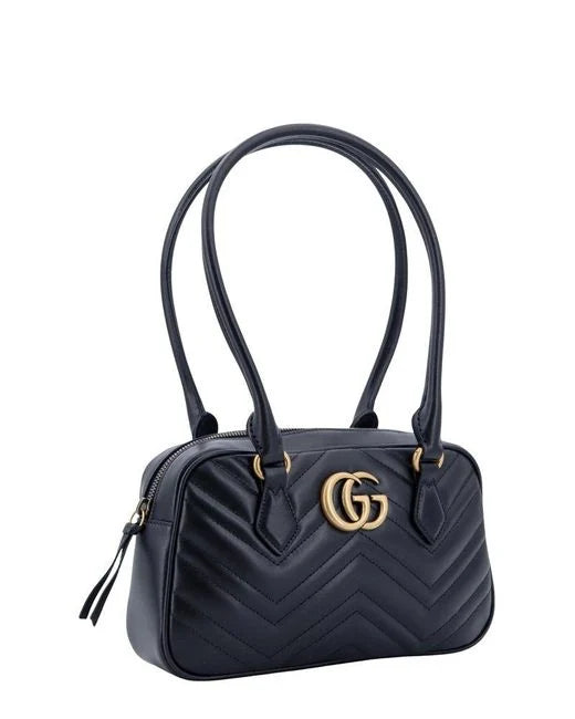 Gucci Marmont Small Top Handle Bag "Black Leather" - Bagistaofficial