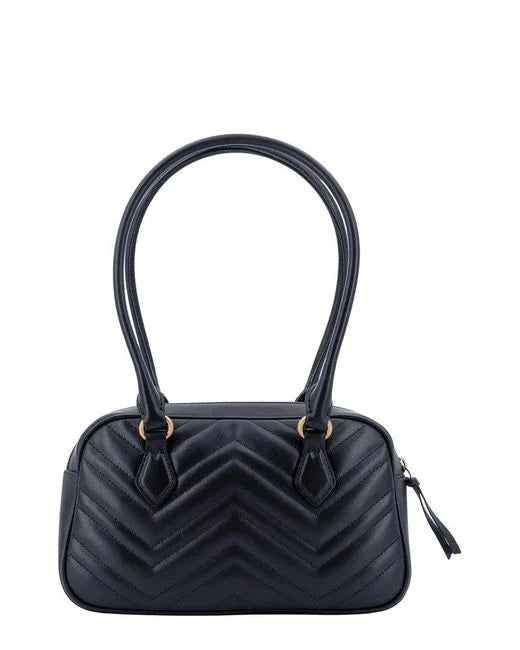 Gucci Marmont Small Top Handle Bag "Black Leather" - Bagistaofficial