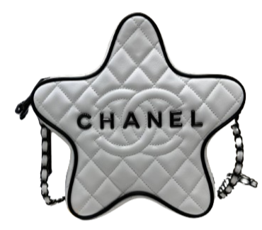 CHANEL Satin Quilted Walk of Fame Star Bag "White" - Bagistaofficial