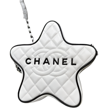 CHANEL Satin Quilted Walk of Fame Star Bag "White" - Bagistaofficial