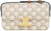 CELINE Shoulder Bag Claude In Triomphe Canvas and Calfskin "White" - Bagistaofficial