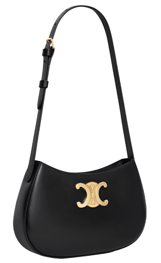 CELINE Tilly Bag In Shiny Calfskin "Black" - Bagistaofficial