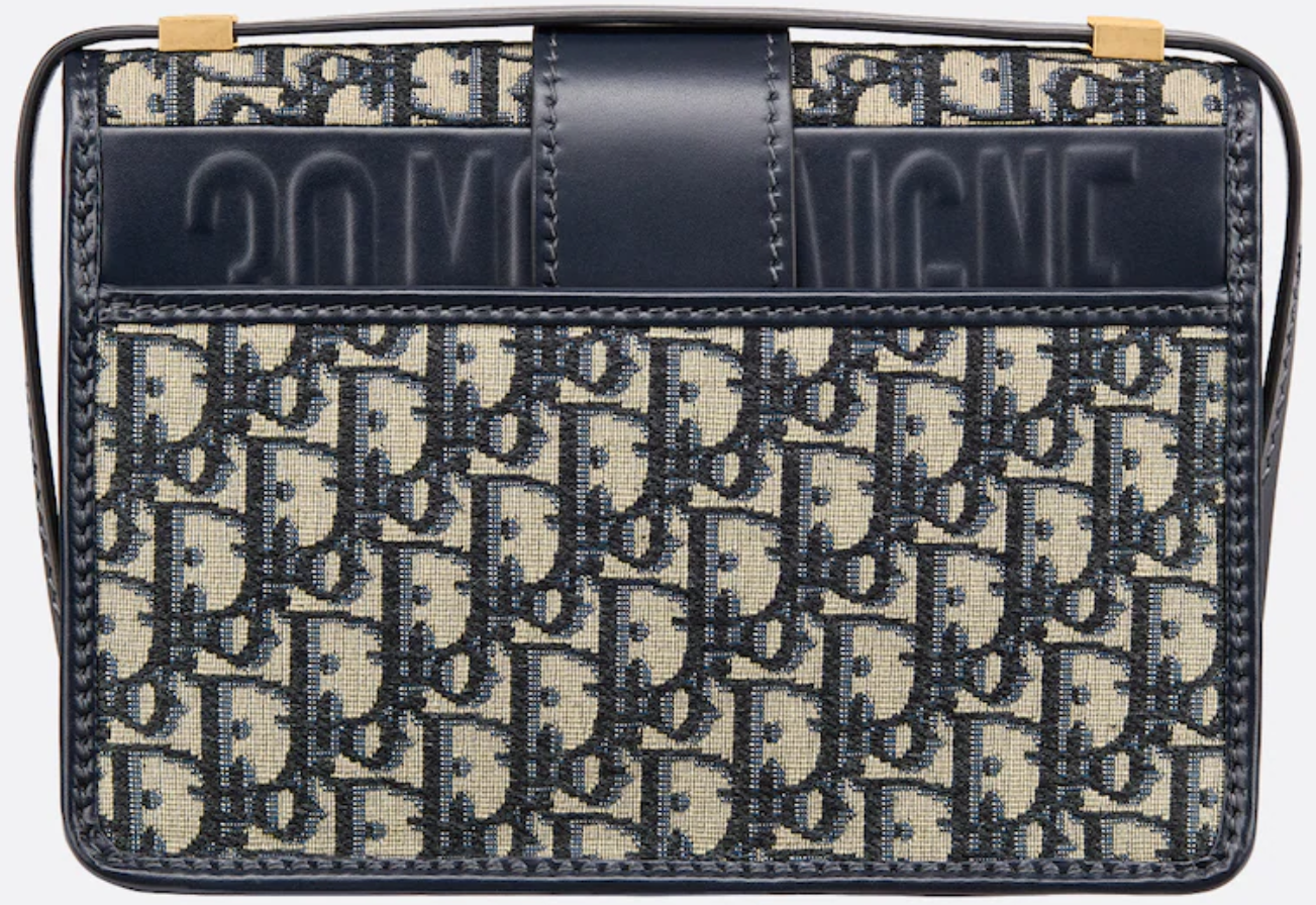 Dior 30 Montaigne bag Oblique Jacquard "Blue" - Bagistaofficial