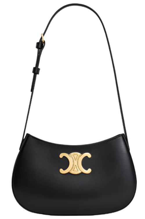 CELINE Tilly Bag In Shiny Calfskin "Black" - Bagistaofficial