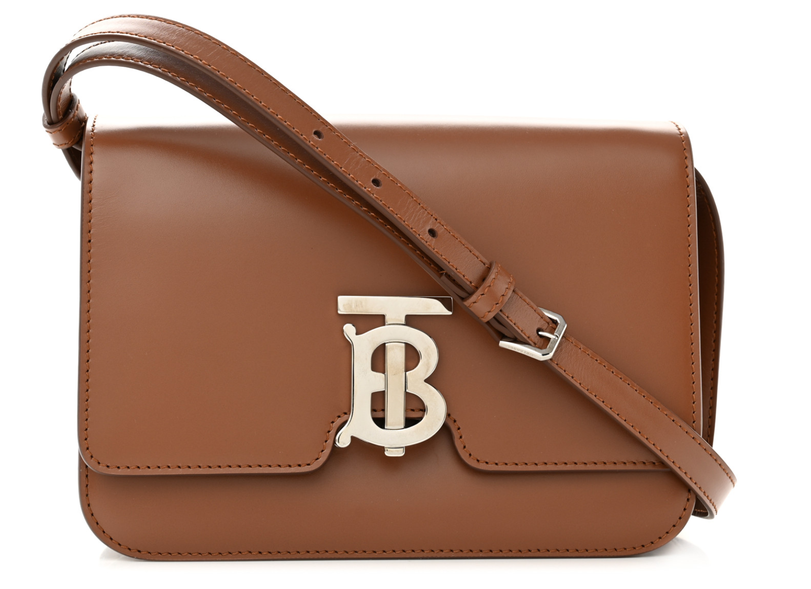 BURBERRY Mini Leather TB Cross-Body Bag "Brown" - Bagistaofficial