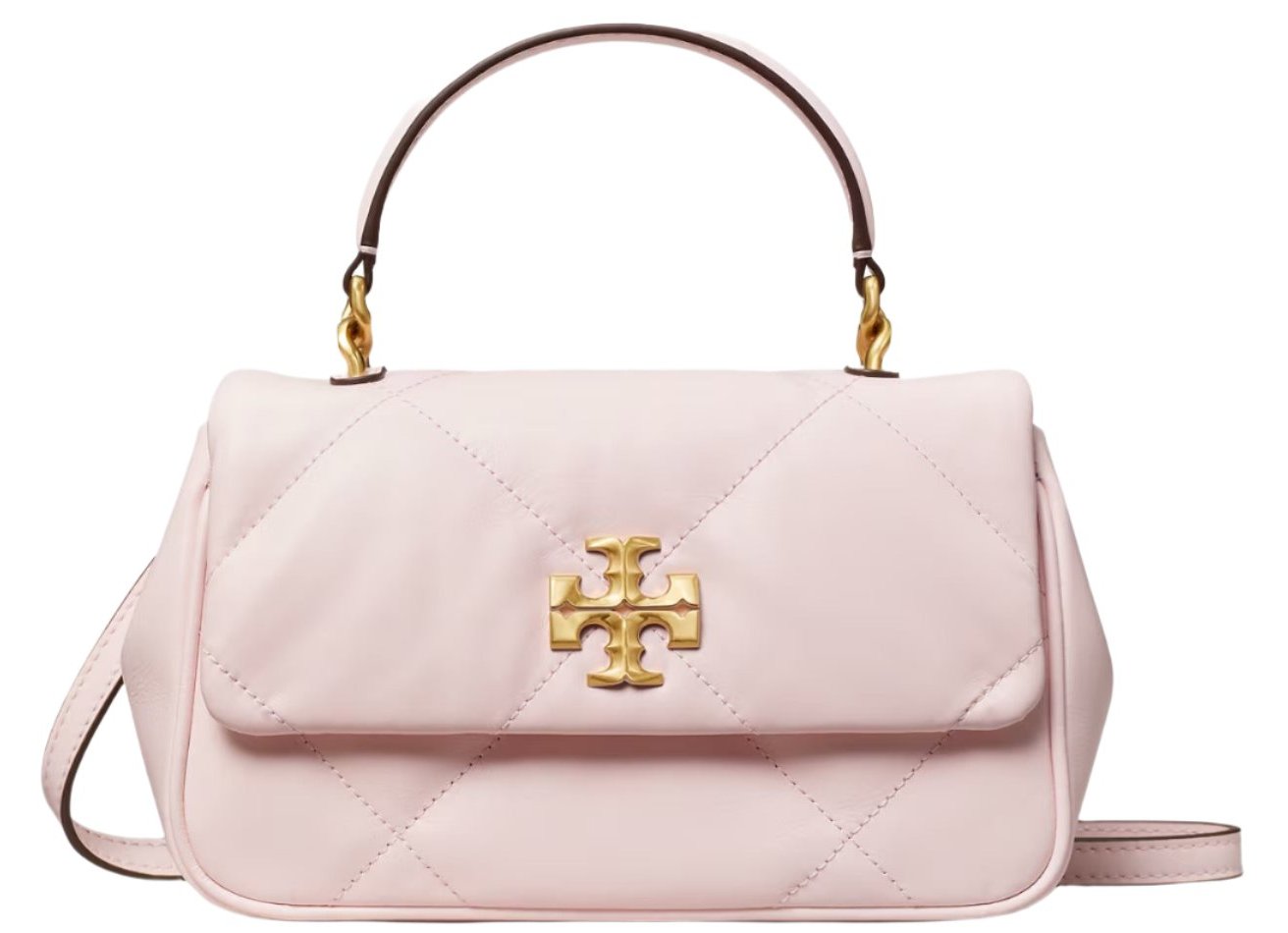 Tory Burch Kira diamond quilt-top handle "Rose Salt" - Bagistaofficial